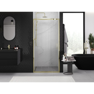 Posuvné sprchové dveře Mexen Exo-3S 75 cm, průhledné, zlaté - 8153-075-000-50-00
