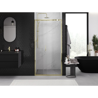 Posuvné sprchové dveře Mexen Exo-3S 90 cm, průhledné, zlaté - 8153-090-000-50-00