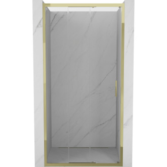 Posuvné sprchové dveře Mexen Exo-3S 100 cm, průhledné, zlaté - 8153-100-000-50-00