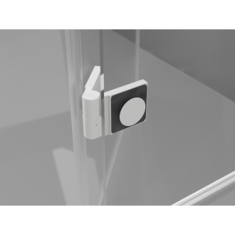 Skládací sprchový kout Mexen Mist-F Duo 80 x 80 cm, průhledný, bílý - 8A6-080L-080P-20-00