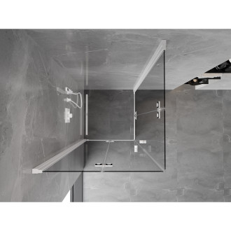 Sprchový kout Mexen Mist-F Duo skládací 105 x 105 cm, průhledný, bílý - 8A6-105L-105P-20-00