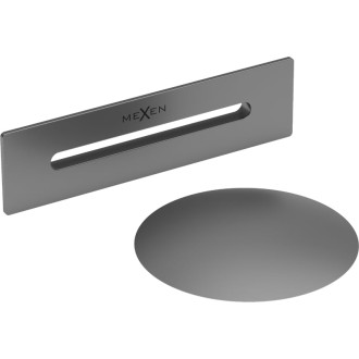 Mexen UNI přepad vany + zátka, grafit metal