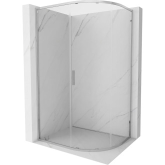 Mexen EXO čtvrtkruhový posuvný sprchový kout 100x90, transparent, chrom 8131-100-090-01-00