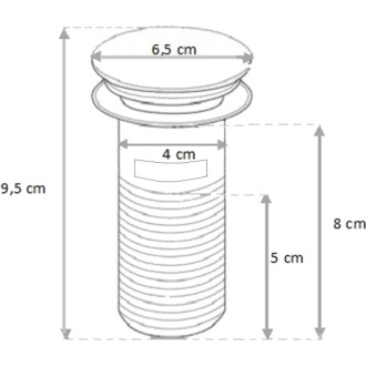 Kulatá zátka Mexen s přepadem, kartáčovaný nikl - 79920-97