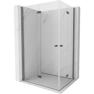 Sprchový kout Mexen Mist-F Duo skládací levý 95 x 75 cm, průhledný, stříbrná metalíza - 8A6-095L-075P-95-00