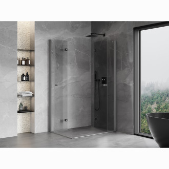 Sprchový kout Mexen Mist-F Duo skládací pravý 70 x 115 cm, průhledný, stříbrná metalíza - 8A6-070L-115P-95-00