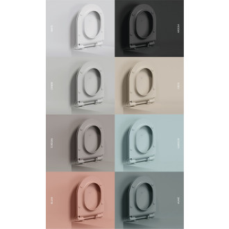 WC sedátko, SLIM, Soft Close, Quick Release, blush mat/chrom