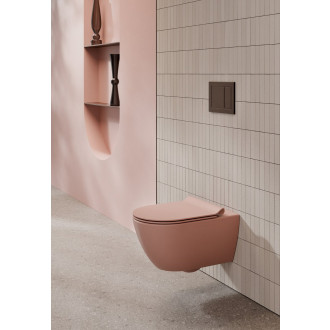 WC sedátko, SLIM, Soft Close, Quick Release, blush mat/chrom