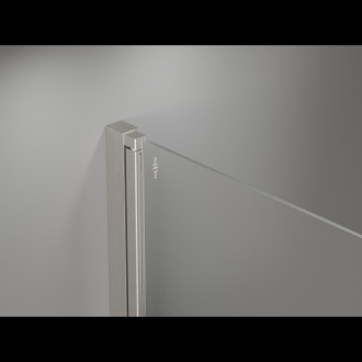 Sprchový kout Mexen Mist-F Duo skládací levý 90 x 75 cm, průhledný, kartáčovaný nikl - 8A6-090L-075P-97-00