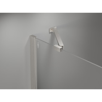 Sprchový kout Mexen Mist s pětiúhelníkovým výklopným mechanismem 80 x 80 cm, průhledný, kartáčovaný nikl - 8A8-080-080-97-00