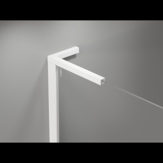 Mexen Mist L pětiúhelníkový asymetrický výklopný sprchový kout 80 x 100 cm, průhledný, bílý - 8A8L-080-100-20-00