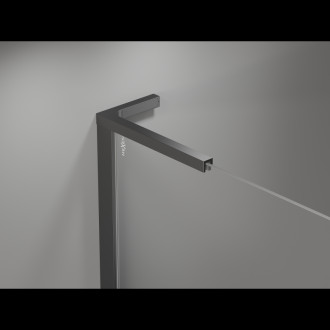 Sprchový kout Mexen Mist L pětiúhelníkový výklopný 80 x 80 cm, průhledný, stříbrná metalíza - 8A8L-080-080-95-00