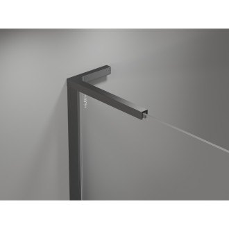 Mexen Mist L pětiúhelníkový výklopný sprchový kout 80 x 80 cm, průhledný, stříbrná metalíza - 8A8L-080-080-95-00