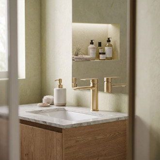 REA Umyvadlová baterie Veneta Brush Gold Nízka REA-B3010