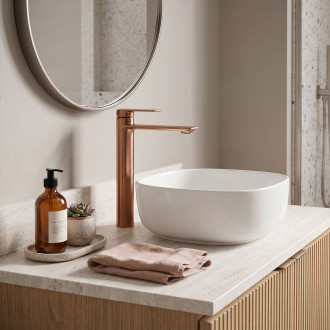 REA Umyvadlová baterie STORM - COPPER BRUSH vysoká REA-B3002