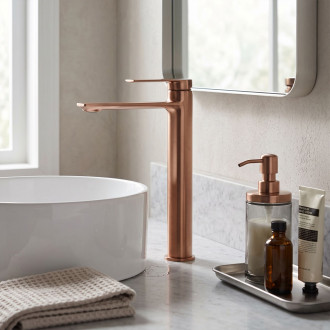REA Umyvadlová baterie STORM - COPPER BRUSH vysoká REA-B3002