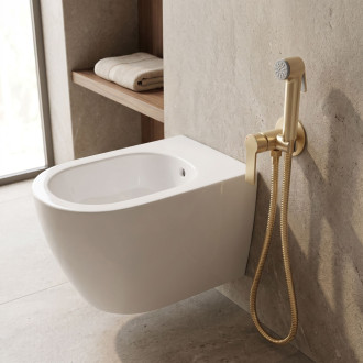 Podomítková bidetová baterie Rea Argus Brush Gold