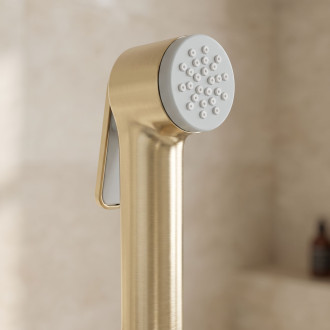 Podomítková bidetová baterie Rea Argus Brush Gold