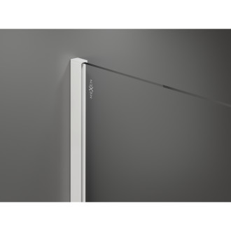 Mexen Kioto Sprchová zástěna 80 x 200 cm, hnědá 8 mm, bílá - 800-080-101-20-32