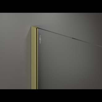 Mexen Kioto Sprchová zástěna 100 x 200 cm, bronz 8 mm, kartáčované zlato - 800-100-101-55-32