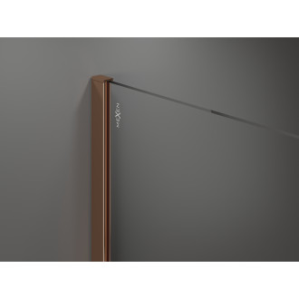Mexen Kioto Sprchová zástěna 100 x 200 cm, bronz 8 mm, růžové zlato - 800-100-101-60-32