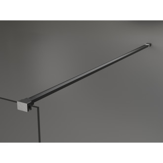 Mexen Kioto Sprchová zástěna 130 x 200 cm, 8 mm hnědá, kartáčovaná pistolově šedá - 800-130-101-66-32