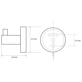 X-ROUND GUN METAL háček, gun metal