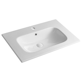 SET koupelnová skříňka CIRASA 70cm s umyvadlem a LED zrcadlem, 2x zásuvka, verde