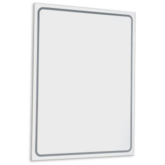 SET koupelnová skříňka CIRASA 80cm s umyvadlem a LED zrcadlem, 2x zásuvka, dub alabama