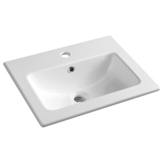 SET koupelnová skříňka CIRASA 50cm s úzkým umyvadlem a LED zrcadlem, 2x zásuvka, dub alabama