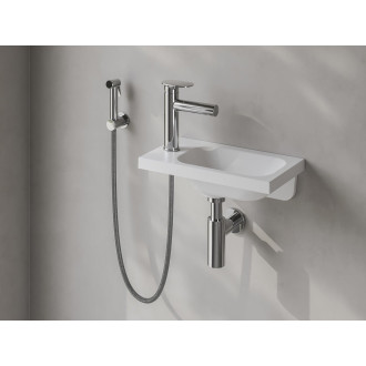 Umyvadlová stojánková baterie Spring s bidetovou sprškou (SG 112.00CR Umyvadlová stojánková baterie 190 mm s bidetovou sprškou a držákem na zeď, bez v