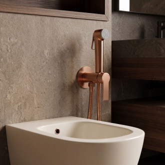 Podomítková bidetová baterie Rea Argus Brush Copper