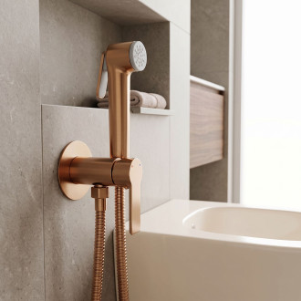 Podomítková bidetová baterie Rea Argus Brush Copper