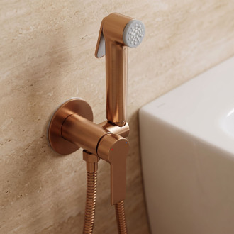 Podomítková bidetová baterie Rea Argus Brush Copper