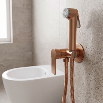 Podomítková bidetová baterie Rea Argus Brush Copper