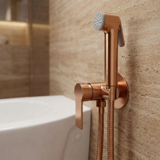 Podomítková bidetová baterie Rea Argus Brush Copper