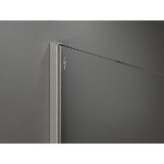Mexen Kioto Sprchová zástěna 70 x 200 cm, bronz 8 mm, kartáčovaný nikl - 800-070-101-97-32