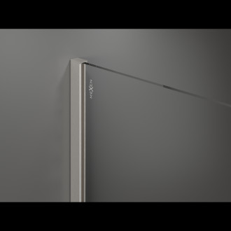 Mexen Kioto Sprchová zástěna 100 x 200 cm, bronz 8 mm, kartáčovaný nikl - 800-100-101-97-32