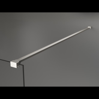 Mexen Kioto Sprchová zástěna 100 x 200 cm, bronz 8 mm, kartáčovaný nikl - 800-100-101-97-32