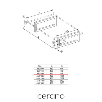CERANO - Deska pod umyvadlo Navira Pro + 2 konzole pod desku - antracitová - 100x3,6x46 cm