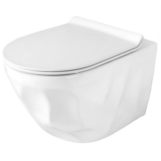 Sada závěsná WC mísa REA Gustavo Rimless + umyvadlo na desku Maya