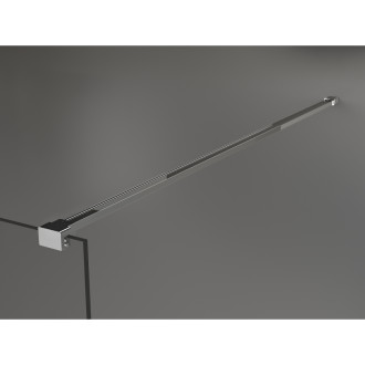 Volně stojící sprchová zástěna Mexen Kioto 140 x 200 cm, bronz 8 mm, chrom - 800-140-002-01-32