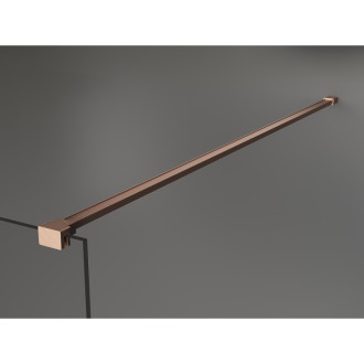 Volně stojící sprchová zástěna Mexen Kioto 100 x 200 cm, bronz 8 mm, kartáčovaná měď - 800-100-002-65-32