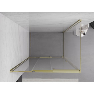 Mexen Exo-3S kabina prysznicowa rozsuwana 90 x 100 cm, transparent, złota - 8153-090-100-50-00