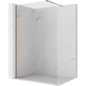 Mexen Kioto-P Sprchová zástěna 70 x 200 cm, 8 mm průhledná, kartáčovaná měď - 800-070-101-65-00-P
