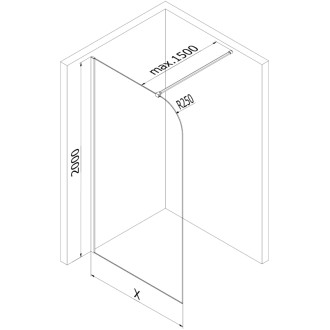 Mexen Kioto-P Sprchová zástěna 90 x 200 cm, 8 mm průhledná, kartáčovaná měď - 800-090-101-65-00-P
