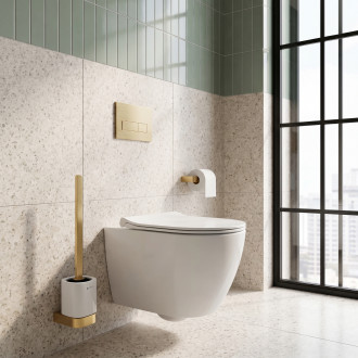 Toaletní WC kartáč s hranatou rukojetí