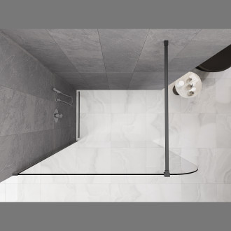 Mexen Kioto-P Sprchová zástěna 90 x 200 cm, 8 mm průhledná, stříbrná - 800-090-101-95-00-P
