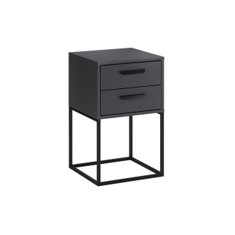 Comad NAVELLO ANTRACIT 61-40-2S Noční stolek 40 cm 2 zásuvky