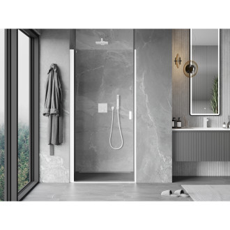 Sprchové dveře Mexen Mist-B s otočnými dveřmi 80 cm, průhledné, bílé - 8A2-080-000-20-00